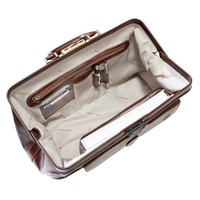 Petit sac médical en cuir véritable de grande capacité de qualité supérieure Sac à main de docteur en cuir imperméable de conception traditionnelle