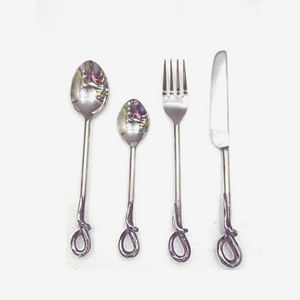 Custom Logo Fast Delivery Stainless Steel Cutlery Knife <b>Fork</b> <b>Spoon</b> Flatware Copper Plated Finishing <b>Set</b> for Restaurant Hotel - Product Image 3