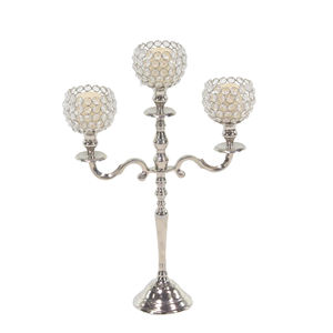 Impressionnant qualité dernière conception gris fini cinq bras candélabre taille personnalisée bougeoir bougeoir pour table de mariage - Product Image 6