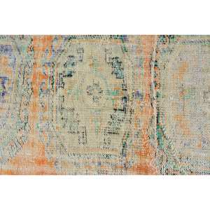 Traditionnel Beige Orange 9x12ft Vintage tapis turc haute qualité laine Latex Patchwork grande surface pour décorations de salon - Product Image 5