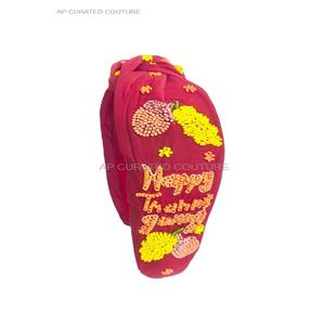 Designer Knotted Hand Beaded <b>Jeweled</b> <b>Headband</b> for Women Classy Beaded Hair Accessories for Holidays Handcrafted in India - Product Image 5