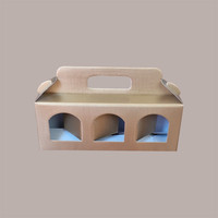 10 pezzi scatola di cartone di seta oro goffrato 250x80 h90 mm materiali riciclati per 3 vasetti di salse creme o olio per unghie