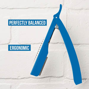 Maquinilla de afeitar con mango de plástico rojo de acero inoxidable de alta calidad, maquinilla de afeitar turca de peluquero profesional con logotipo personalizado para afeitar sostenible - Product Image 4