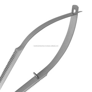 Ciseaux à ressort professionnels en acier inoxydable à lame courbée pour extensions de cils et soins des cuticules – Outil de beauté - Product Image 4