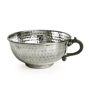 Bol en cuivre blanc pour servir Ayran, carafe à pichet martelé à la Machine à lait au beurre Pinarbasi, vaisselle, Design authentique, Durable - Product Image 1