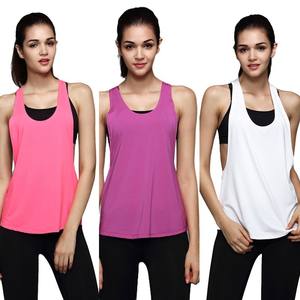 T-shirt haut court Yoga Gym Fitness Sport sans manches gilet Singlet course vêtements d'entraînement pour les femmes - Product Image 4
