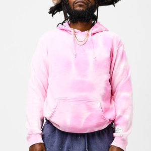 Sudadera con capucha holgada de algodón de color sólido con logotipo bordado personalizado para hombre con cremallera - Product Image 1