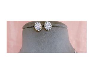 Conjunto de Collar y Pendientes con Acabado Dorado y Plateado Radiante y Elegante con Piedras de Circonita Cúbica para Mujer, Ideal para Fiestas - Product Image 3