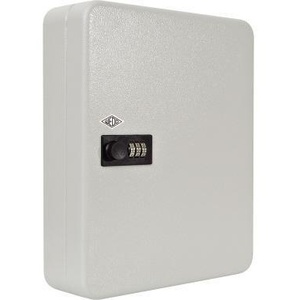 WEDO Key Cabinet 24.3 X 30 X 9.4 cm Light Grey Powder-Coated Steel Includes Number Strips - Product Image 1