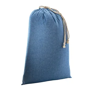 Sacchetti Sportivi Sostenibili con Coulisse in Cotone Riciclato, Borsa Regalo per Gadget Promozionali - Product Image 2