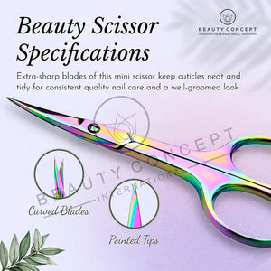 กรรไกรตัดเล็บ 2026 รุ่น Best Beauty Concept สีรุ้ง สแตนเลสสตีล สำหรับคนถนัดขวา ปลายแหลมคม ตัดหนังกำพร้า ตัดเล็บเท้าอย่างแม่นยำ - Product Image 3