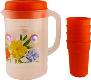 Jarra de Agua Redonda de Plástico con Acabado Liso en Colores Vibrantes, Fácil de Limpiar, Jarra para Beber, Suministro al por Mayor, Calidad Premium - Product Image 1