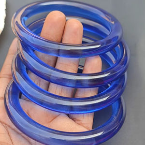 Factory Outlet Nuevo Color Diamante brillante Geométrico Simple Pulsera de resina apilada para damas Moda - Product Image 1