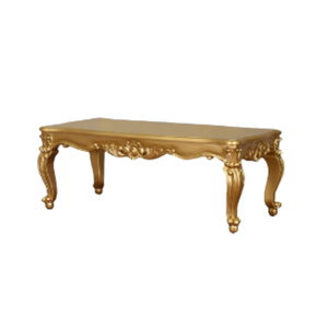 Table basse antique de style victorien en en bois massif sculpté à la main Table centrale dorée pour meubles de salon de banquet - Product Image 3