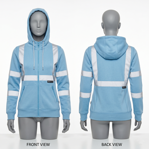 Sudadera con Capucha de Trabajo de Forro Polar de Poliéster de 320 GSM para Hombre y Mujer, Diseño de Panel Reflectante de Alta Visibilidad en Color Lima, Bordado Personalizado, Impresión por Sublimación - Product Image 4