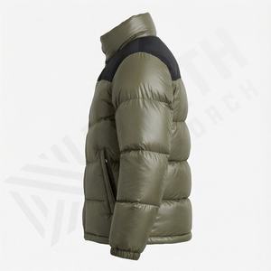 Fashionable Custom Puffer Jacket <b>Men's</b> Thick Bubble Coat Cotton Winter Parka Wind Resistant Thermal Warm Insulated Outerwear - Product Image 3
