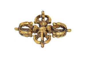 Laiton Fer Deux Métal Style Bouddhiste Tibétain Phurba/Vajra Également Utilisé comme Décoration de Table (Vert, 6 pouces) - Product Image 3