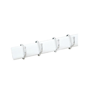 Appendino Adesivo con 4 Ganci Scorrevoli, Colore Bianco, Dimensioni Base 23x3 cm - Product Image 1