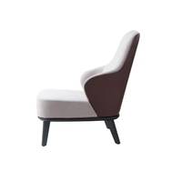 Fauteuil lounge Nikie moderne fait main, style contemporain, revêtement en PU, fauteuil d'appoint pour salon, chambre, bureau à domicile, villa