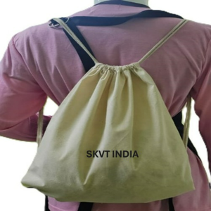 Sac à dos à cordon en coton biologique imperméable et écologique, dos ergonomique, capacité 23L, pour sport, voyage, plage, mode, motif lettres - Product Image 5