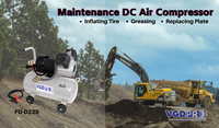 Mini compresseur d'air à double Piston DC, haute efficacité, sans huile, Portable et professionnel, avec réservoir de 25 l, 220 V, 24V