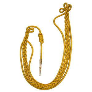 Cordons d'uniforme Aiguillette d'épaule de fil d'usine faits à la main avec des cordons d'épaule de cérémonie d'embouts en métal - Product Image 4