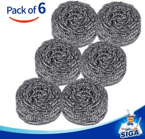 แผ่นขัดสแตนเลส MR.SIGA, แผ่นขัดขนเหล็ก, แพ็ค 6 ชิ้น - Product Image 1