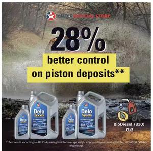 CALTEX Delo Sports Alto Rendimiento SAE 15W-40 Aceite de Motor Diesel Semisintético de 6L + 1L Paquete para Vehículos Pickup 4x4 - Product Image 4