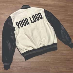 Wholesale Custom Logo Varsity Jacket Stand Collar Front Logo Position Genuine Leather Custom Colors Stylish Winter Unisex Coat - Product Image 3