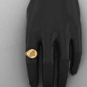 925 Sterling Silver 18K Gold Plated Cat Bezel Setting Resin Ashes Breastmilk Jewelry Ring Customizable - Product Image 2