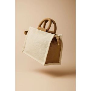 Bolsa de Regalo de Yute Marrón con Asa de Cuerda, Reutilizable, Diseño Liso - Product Image 2