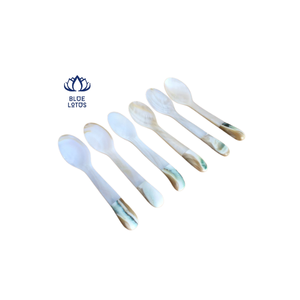 ช้อนเปลือกหอยแบบวินเทจรักษ์โลกสำหรับใช้กับคาเวียร์ กาแฟ และงานปาร์ตี้ - Product Image 6