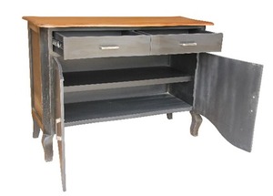 ModernAmia Versátil Gabinete de dos cajones Muebles para el hogar con estilo para sala de estar Hogar Bar Granja Hotel Apartamento - Product Image 3