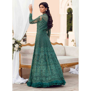 Elegantes vestidos de encaje de diseño pakistaní vestidos de fiesta de patrón sólido con logotipo personalizado - Product Image 6