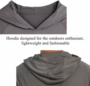 Factory trendy UV <b>Shirts</b> Quick Dry UV Sun Protection Long Sleeve T <b>Shirt</b> Men for Fishing Wear With Hood Blank Custom Polyester - Product Image 5