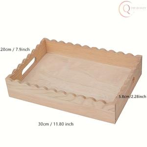 Plateau de service élégant en bois naturel, fabriqué en bois massif, idéal pour la cuisine, la table à manger, les hôtels et les services de luxe - Product Image 2