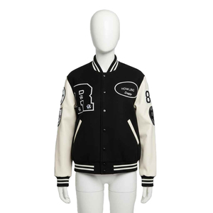 Chaqueta de cuero de lana pesada para hombre, chaqueta universitaria personalizada con diseño de Letterman universitario, abrigo bombardero cálido, fábrica OEM ODM al por mayor - Product Image 5