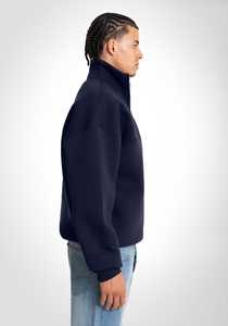 เสื้อฮู้ดคอปกแบบลำลองของผู้ชายเสื้อกีฬาแบบสวมหัวมีซิปครึ่งแบบกำหนดเองผ้าฝ้าย100% ทันสมัย - Product Image 5