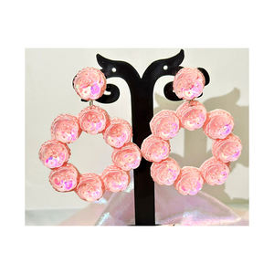 Boucles d'oreilles perle pour filles pour fête mariage Diwali Boucles d'oreilles perles de rocaille spéciales Acheter maintenant au prix le plus bas - Product Image 4