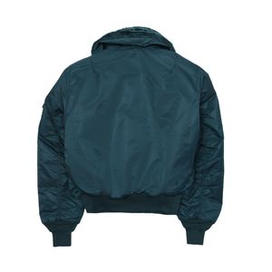 Chaquetas informales personalizadas de alta calidad para hombre Otoño/Invierno Color sólido con capucha Bomber bordado Decoración Ropa larga al por mayor - Product Image 2