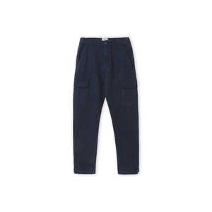 Pantalón Cargo de marca para hombre, azul marino, 100% algodón, lana, antibolitas, antiarrugas, plisado, Formal, medio 6XL, ligero, recto - Product Image 1