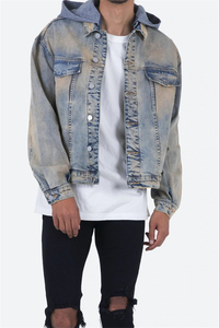 Wholesale Best Sale Price Denim <b>Jacket</b> for Men High Quality Cotton Jeans Custom Vintage Style <b>Plus</b> <b>Size</b> for Winter Low MOQ - Product Image 5