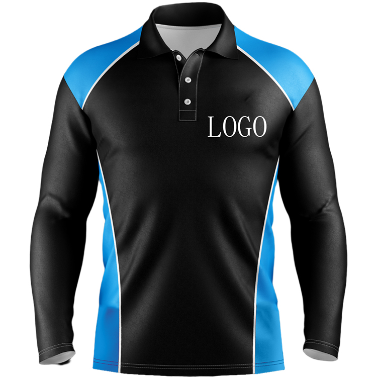 Long Sleeve Design Color Combination Polo T Shirt Wholesale