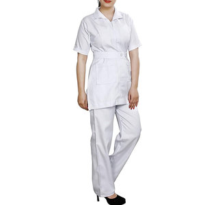 Uniforme de Hospital No Tejido, Traje Quirúrgico Elástico Blanco al por Mayor, Traje de Enfermera para Mujer, BY HI 2026 - Product Image 3