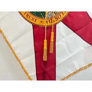 Gold <b>Braided</b> Tassel Flag <b>Cord</b> 108-Inch Indoor Flagpole Display Accessory with Elegant Tassel Detail - Product Image 3