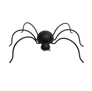 Colore nero opaco decorativo del ferro del ragno di disegno antico per la decorazione di Halloween fatta a mano Design personalizzato all'ingrosso all'ingrosso