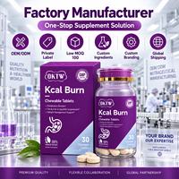 OKTW Kcal Burn Comprimés à croquer Stimulant métabolique Suppression de l'appétit Gestion du poids Complément alimentaire Marque privée
