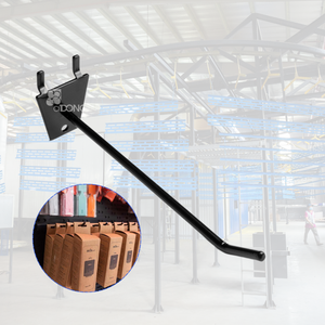 ADONG Crochet mural simple en métal longue durée A37 Crochet d'affichage en fer pour panneau perforé et étagères OEM pour supermarchés - Product Image 1