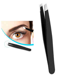 Pince à sourcils vente en gros en acier inoxydable pince à sourcils pointue inclinée - Product Image 3