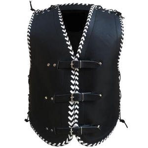 Chaleco de cuero de motocicleta de la mejor calidad para hombres Todos los tamaños y colores disponibles Transpirable Profesional Motocicleta Cuero genuino Ve - Product Image 2